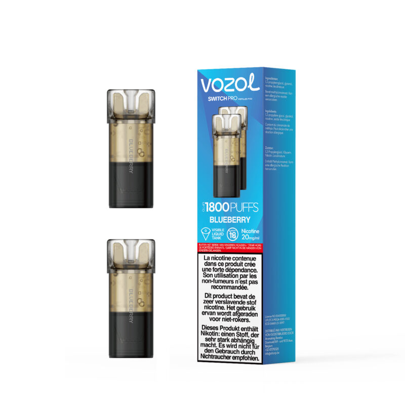Vozol Switch Pro Prefilled Pod Blueberry (Blueberry Sour Raspberry) (2 x 20 mg/ml) 5 packs