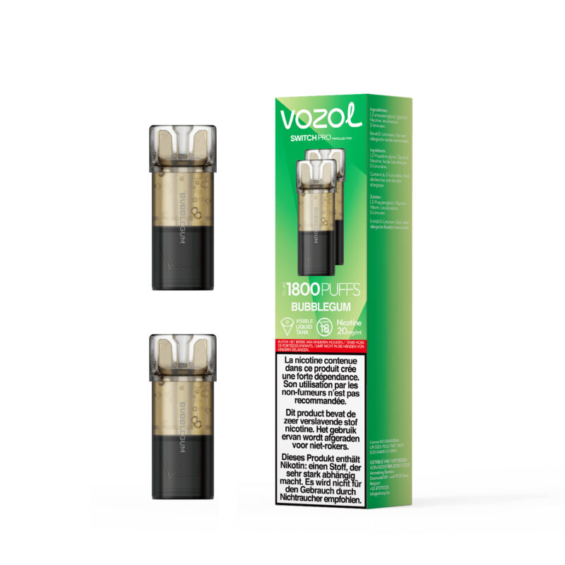 Vozol Switch Pro Prefilled Pod Bubblegum (Watermelon Bubblegum) (2 x 20 mg/ml) 5 pack