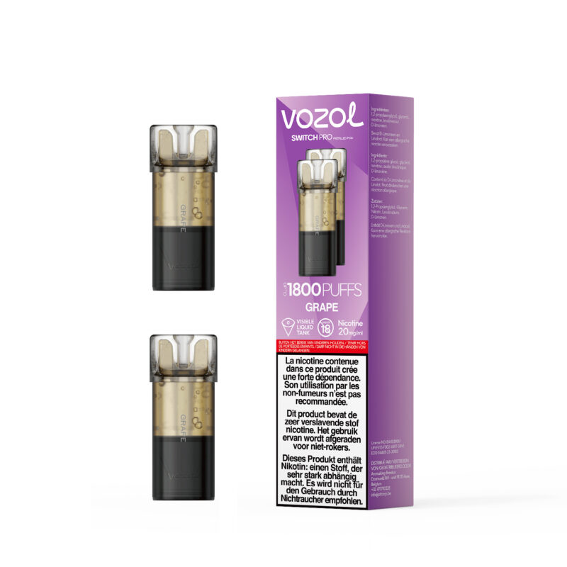 Vozol Switch Pro Prefilled Pod Grape (Grape Ice) (2 x 20 mg/ml) 5 pack