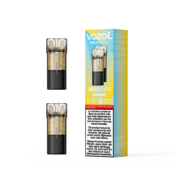Vozol Switch Pro Prefilled Pod Banana (Banana Ice) (2 x 20 mg/ml) 5 pack