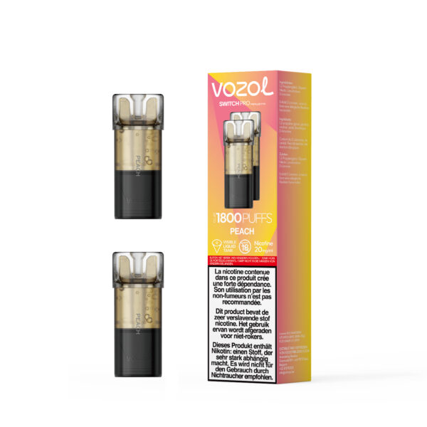 Vozol Switch Pro Prefilled Pod Peach (Cherry Peach Lemonade) (2 x 20 mg/ml) 5 pack